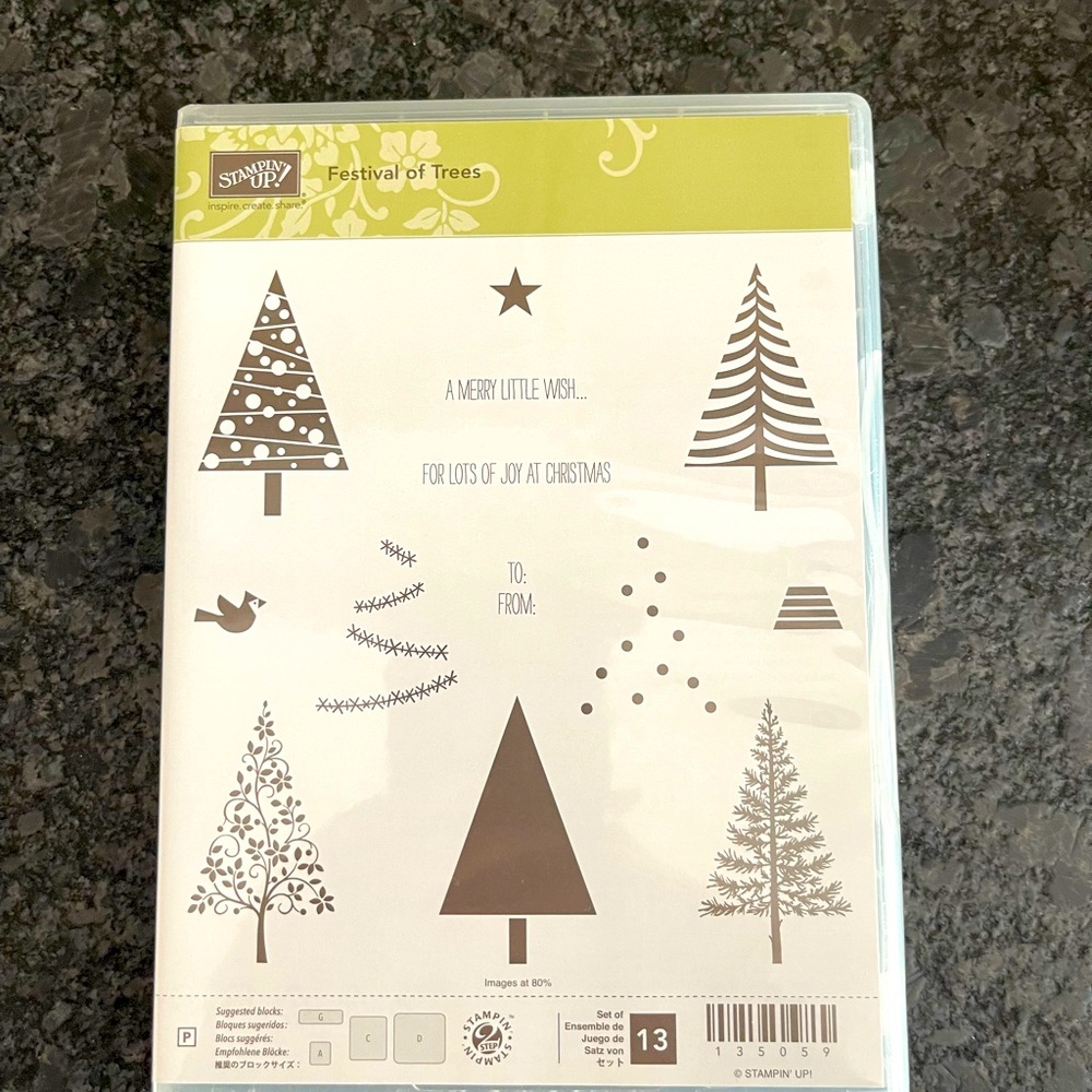 Stampin Up Festival of Trees with the coordinating tree punch